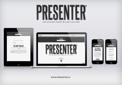 • PRESENTER is now on Behance! #responsive #design #web #typography
