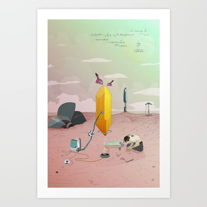 Land of Crystals Art Print