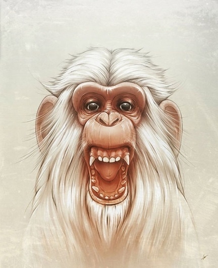 Looks like good Illustrations by Lukas Brezak #painting #monkey