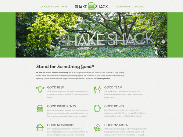 Shake Shack Website #branding
