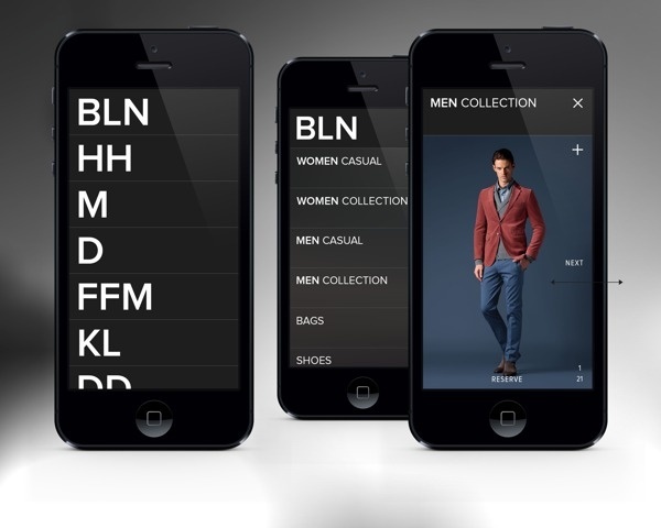 JOOP! Assistent iPhone App on Behance #swiss #white #ios #black #iphone #fashio #type