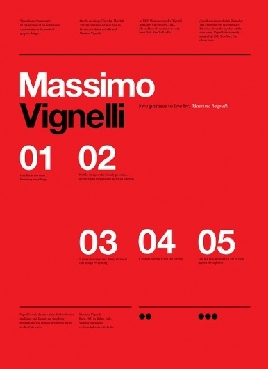Vignelli Forever on the Behance Network #vignelli #print #design #graphic #poster