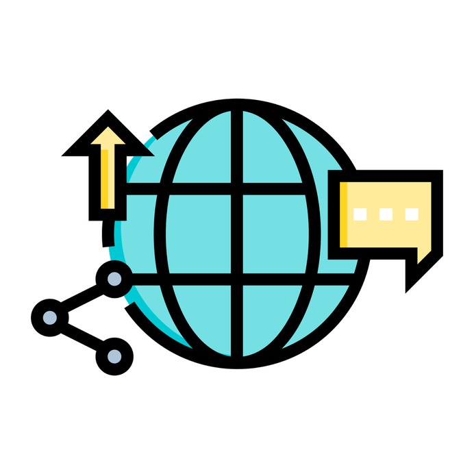 See more icon inspiration related to trend, global, modern, globe, trip, share, chat bubble, globe grid, worldwide, marketing, social media, travel and up arrow on Flaticon.