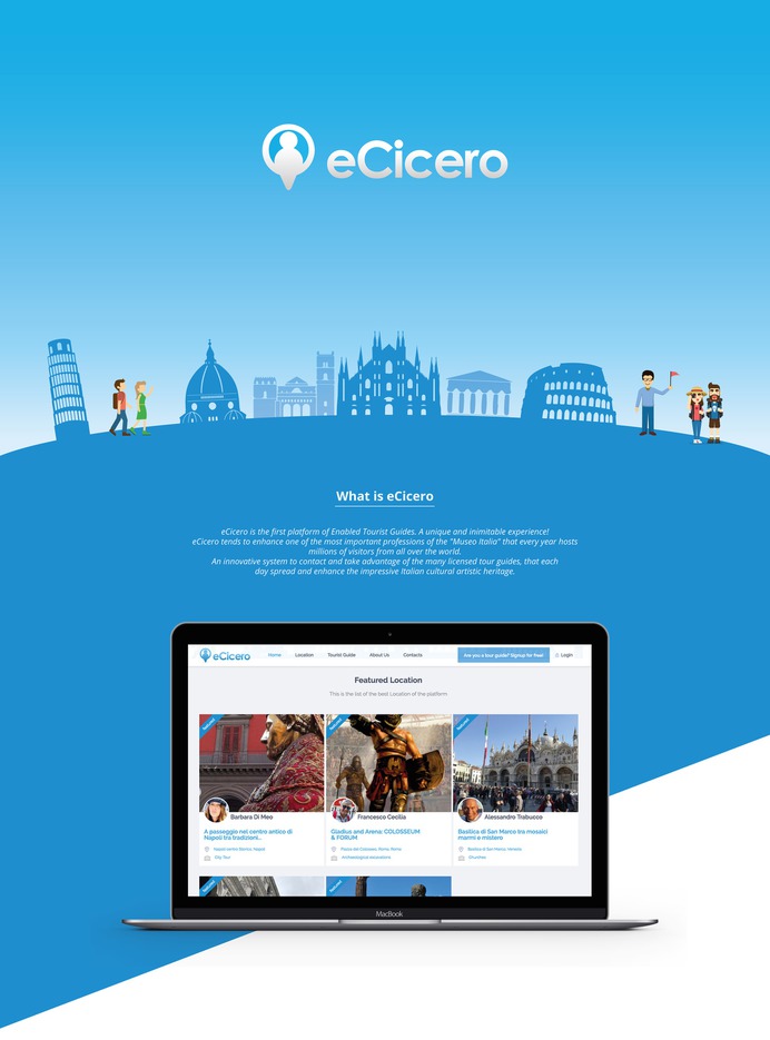 eCicero - Website Concept by Orimat #website #web #design #ui #ux #interface #designbyorimat #tour #tourist #travel #italy