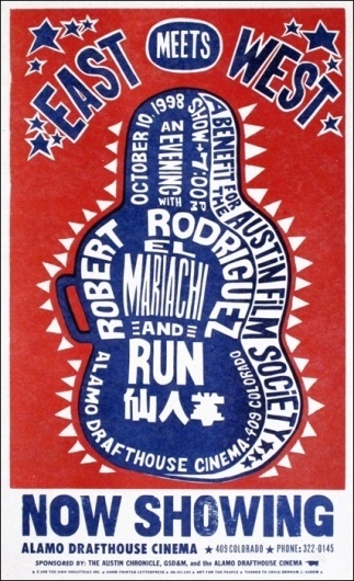 Mondo: The Archive | Yee-Haw Industries - East Meets West Double Feature: El Mariachi & Run, 1998 #design #graphic #illustratio #poster