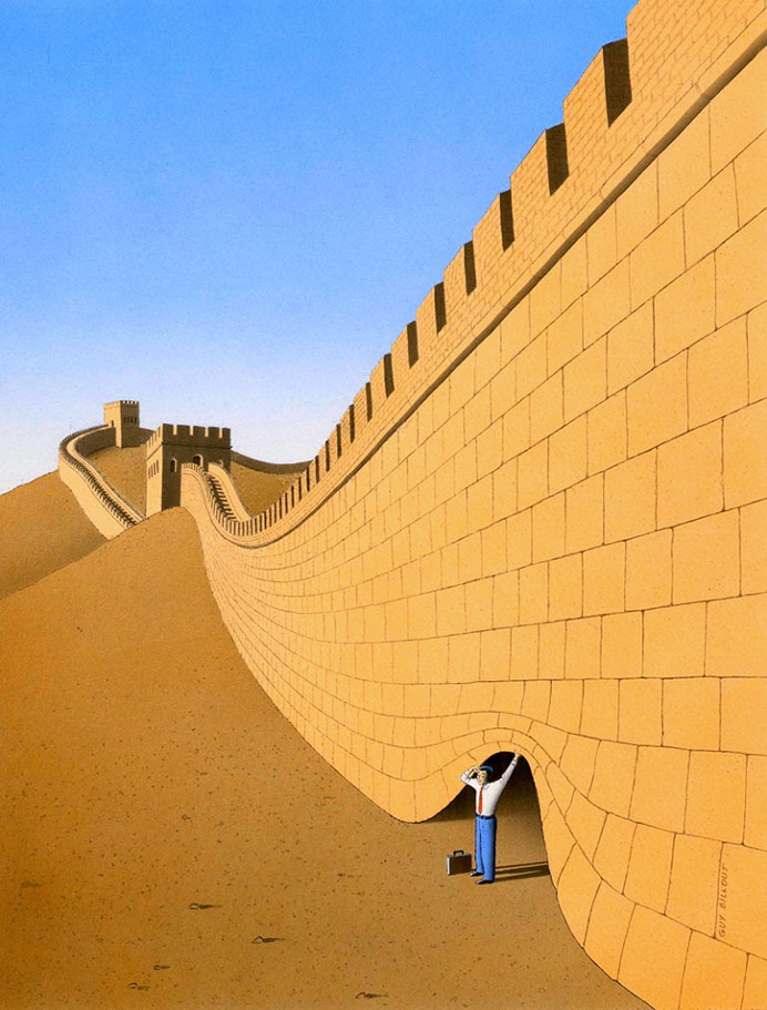 illustration, guy billout, abstract