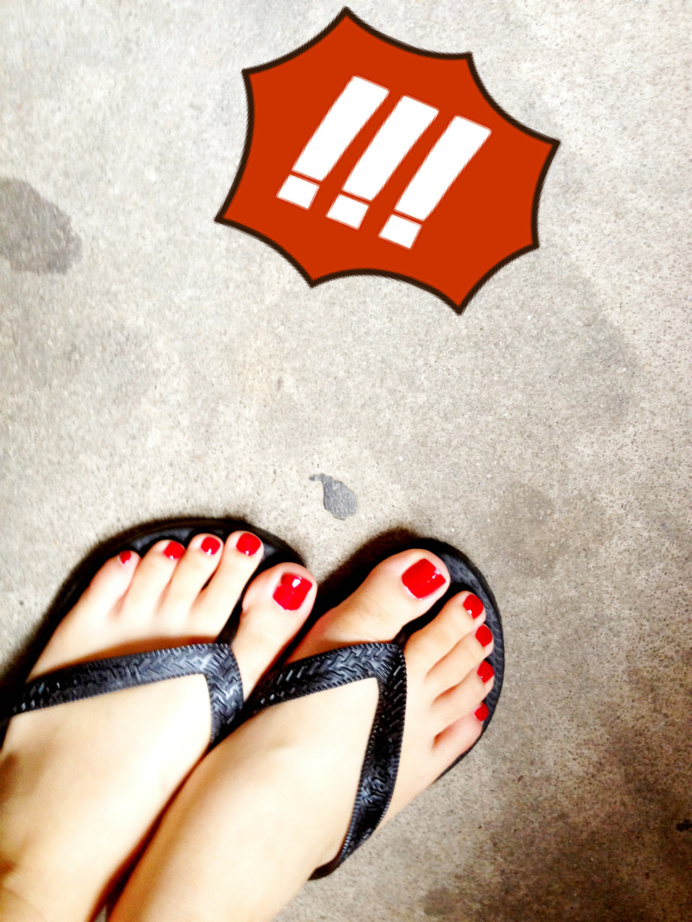 #feet, #red