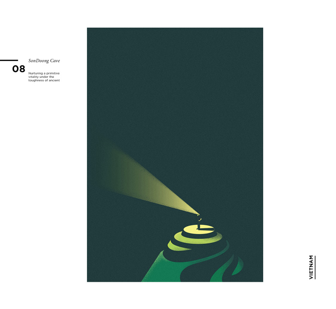 son doong cave illustration, symbol, poster