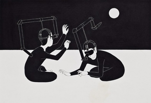 Moonassi – Illustration inspiration on MONOmoda #illustration #blackwhite #moonassi