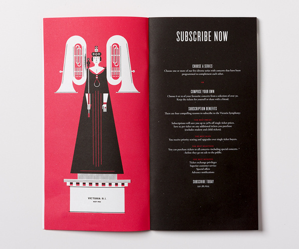 Victoria Symphony 2012/13 on Behance #illustration #brochure #clean