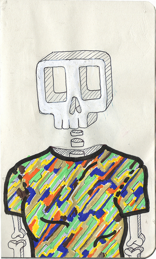 T-shirts design idea #103: Head's serie #serie #color #tshirt #head #illustration #colors #handmade #skull