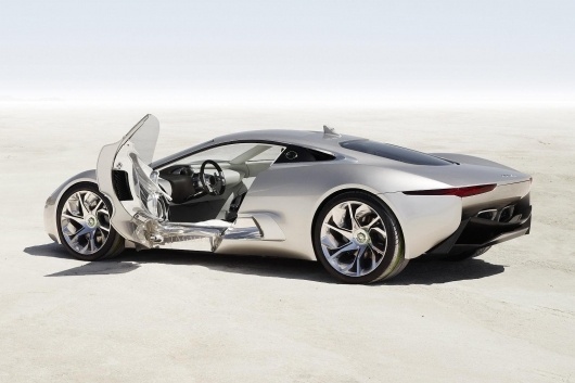 Jaguar C X75 Hybrid Supercar Rear Side Picture #hybrid #supercar #cx75 #car #jaguar