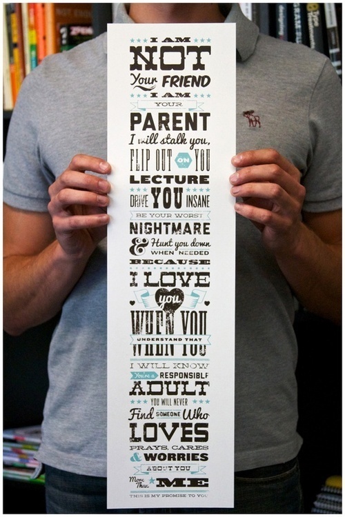 type lovers:A Parent's Promise — Joel Felix #poster #type #texture