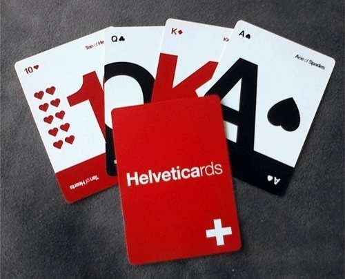 'Helveticards': Minimalist Typography Cards for the Typophile, Gambler - DesignTAXI.com #design #typography