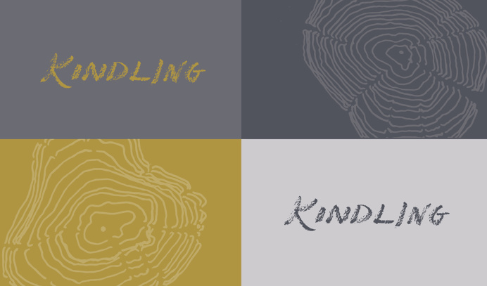 Kindling #Logo #Handwritten #TreeRings #Pattern