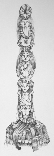 Paola Saliby #totem #illustration #saliby #paola