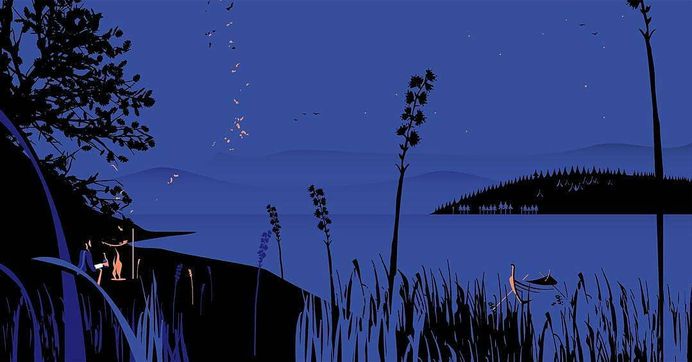 Designarf on Instagram: “By [ @marcusmarritt ] . Scotland Adventure no.2 . #illustration #illustrator #scotland #travel #adventure #countryside #fishing #campfire…”