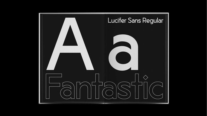 Lucifer Sans Font - Mindsparkle Mag Daniel Brokstad designed Lucifer Sans – a modern sans serif font rooted in Scandinavian geometry and minimalism, mixed with a healthy dose of black metal and irreverent attitude. #logo #packaging #identity #branding #design #color #photography #graphic #design #gallery #blog #project #mindsparkle #mag #beautiful #portfolio #designer