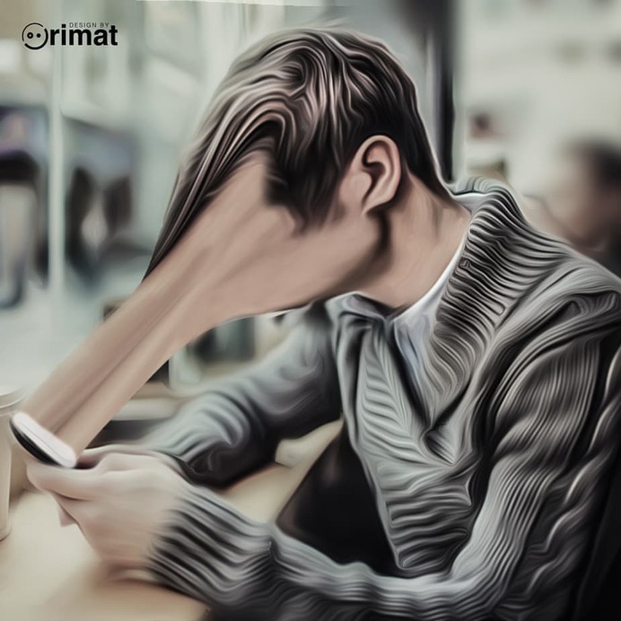 Phone Dependence by Orimat. #photoshop #photomanipulation #digitalart #phone #designbyorimat