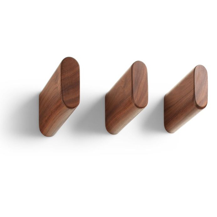 Modern Walnut Wall Hook (3)