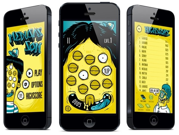 medusas_iphone5_triple #illustration #app #interactive