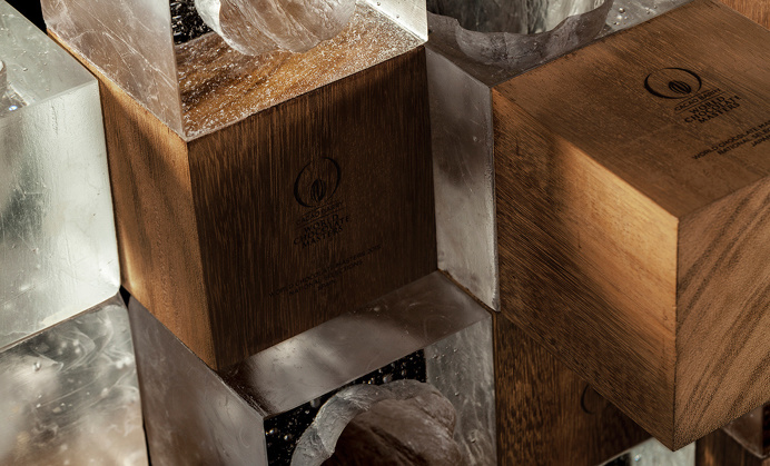 World chocolate masters trophy best win winner award design inspiration designblog gold golden silver crafted handcrafted wood wooden beaut