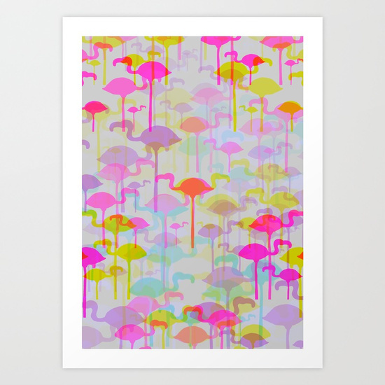 Flamingo Land Art Print