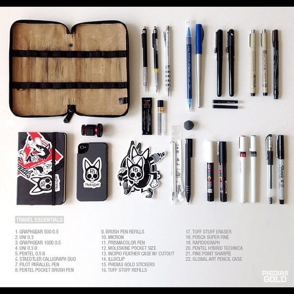 Likes #supplies #essentials #phidias #art #pen #gold