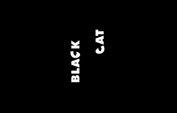 black_cat_optical_illusion #optical #design #illusion #typography