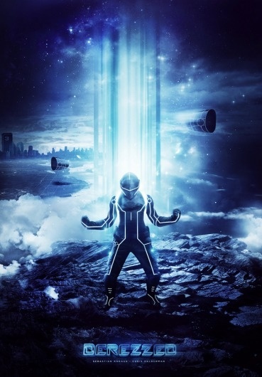 Introducing Digital Artist Sebastian Andaur | Abduzeedo | Graphic Design Inspiration and Photoshop Tutorials #andaur #derezzed #tron #blue #light