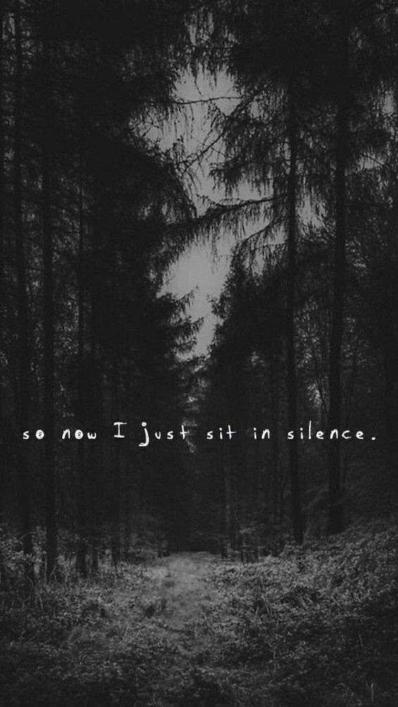 So Now I Just Sit In Silence.