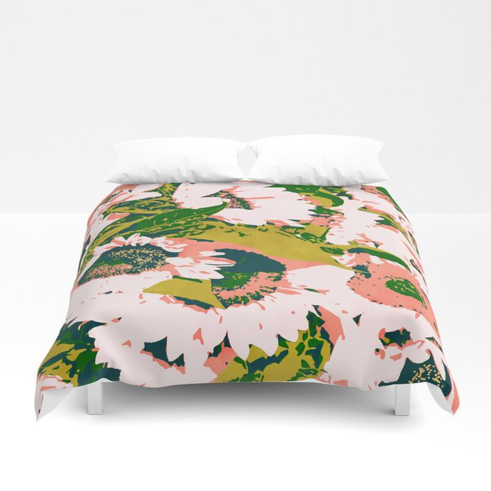 Sunny Garden #painting #nature Duvet Cover #homedecor #duvetcover #floral #sunflower #society6 #shop #83oranges
