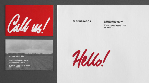 El Sembrador #lettering #business #branding #card #cafe #futura #logo #letterhead #typography