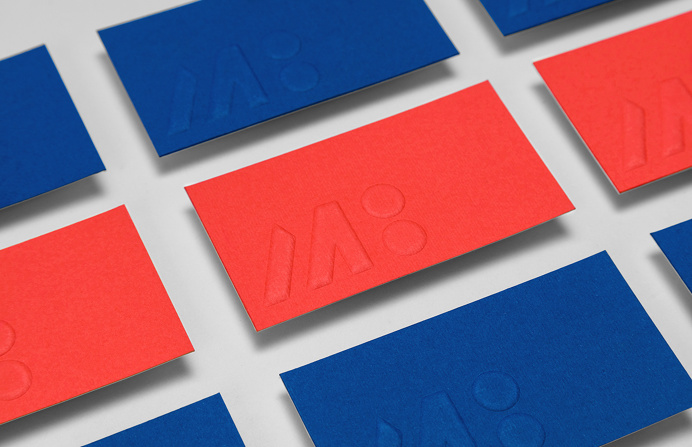 mb real estate market construction business card blue red logo logotype branding corporate design identity mindsparklemag design