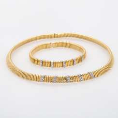 Set: Collier und Armband in elegantem Design,