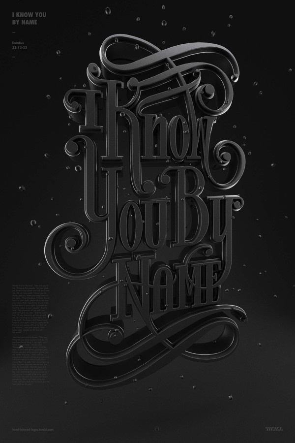 I Know You by Name by Christopher Vinca #maxon #vray #cinema #poster #4d #3d #typography