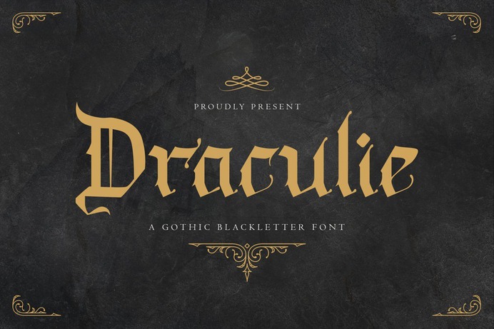 Draculie Font - Free Gothic Blackletter Typeface