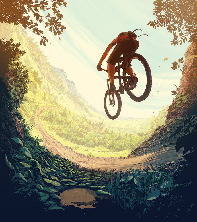 Summer Ride #ride #warm #illustration #bike #summer #perfect