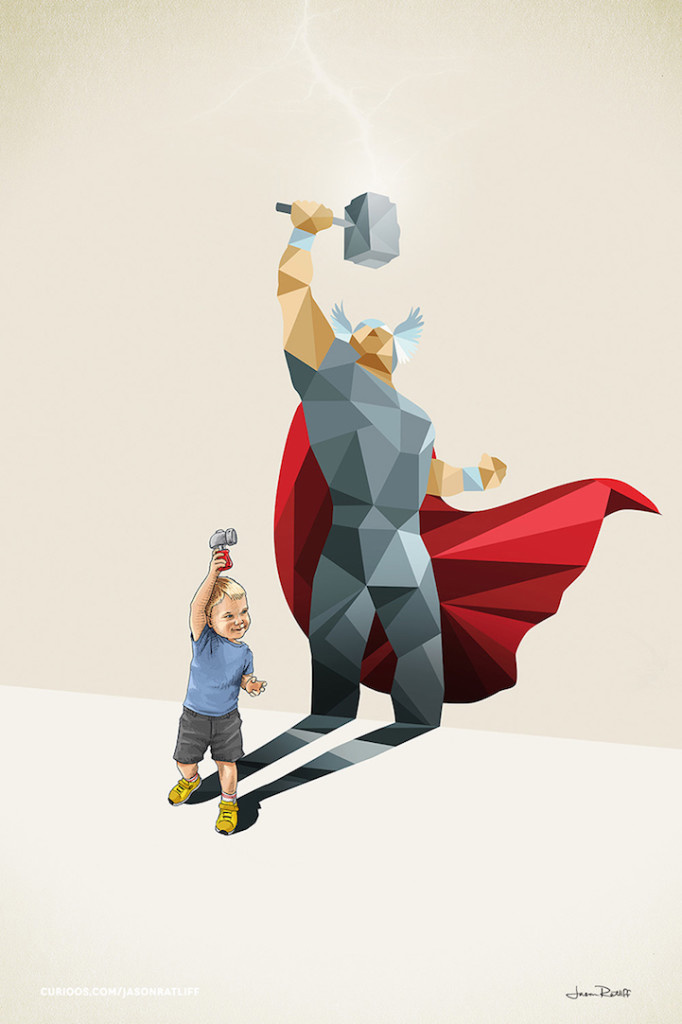 Creative Illustration of childhood imagination by Jason Ratliff #Illustrations #artwork #imagination #digital art #design