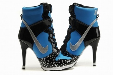 Nike Dunk SB High Heels Black/Blue #shoes