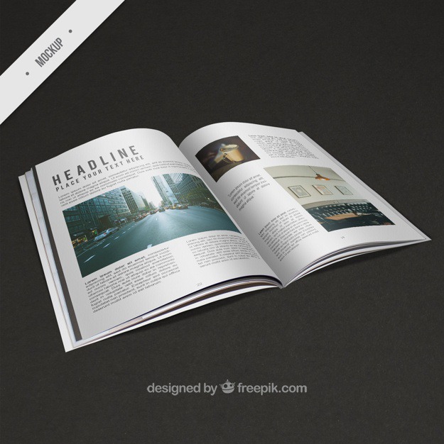 Modern mockup of magazine Free Psd. See more inspiration related to Brochure, Flyer, Mockup, Business, Template, Brochure template, Magazine, Leaflet, Text, Flyer template, Stationery, Mock up, Modern, Data, Booklet, Report, Information, Magazine template, Up, Image, Pictures and Mock on Freepik.