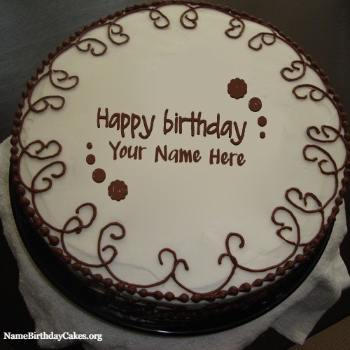 Border Chocolate Cake With Name