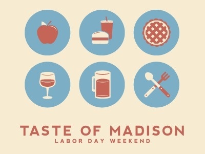 Dribbble - Taste of Madison Icons by Justin Blumer #icons #food