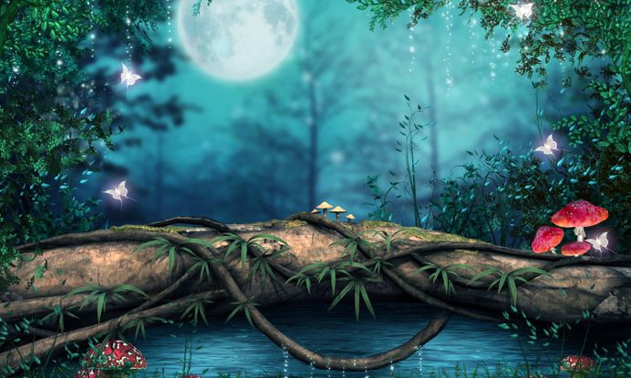 Fantasy Forest Tree Bridge Hd High Wallpaper – WallpapersBae