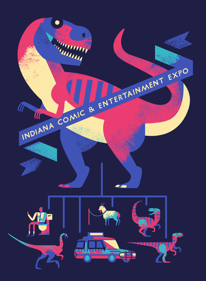 Indiana Comic & Entertainment Expo - Owen Davey Illustration #illustration #design #poster