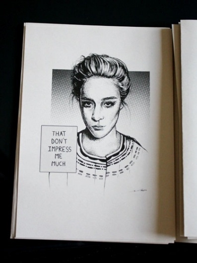 Miss at la Playa: The fanzine #illustration #woman #linework
