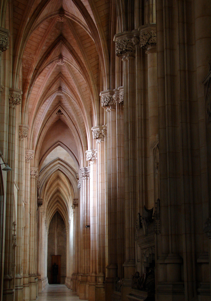 Empty aisle, Downside Abbey, Somerset by archidave