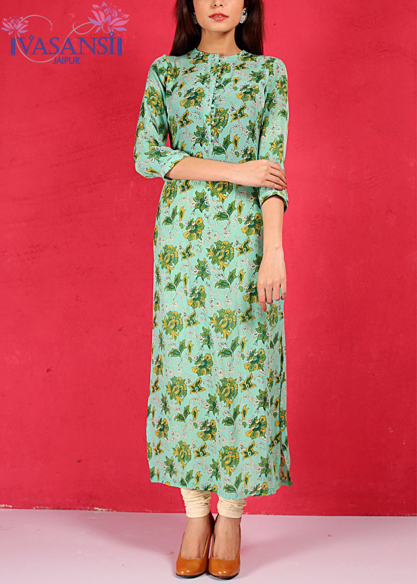 Vasansi Green Crepe Tunic