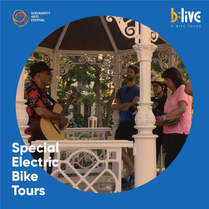 Don't forget to meet us at #serendipityArtFestival2019 You can ride, stop and sing past the well-preserved heritage and culture of Panjim on our Blive X Serendipity Special Electric Bike Tour. Book the 'Meet cultures of Panjim' tours using 'bliveSerendipity200' on www.blive.co.in and get 200 RS off!