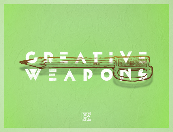 Creative Weapons on behance #line #grzunov #machete #lapiz #illustration #type #pencil
